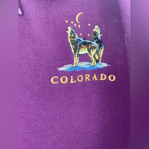Habitat Wilderness 1/4 Zip Colorado Sweatshirt in Plum Color Size M - Picture 2 of 6